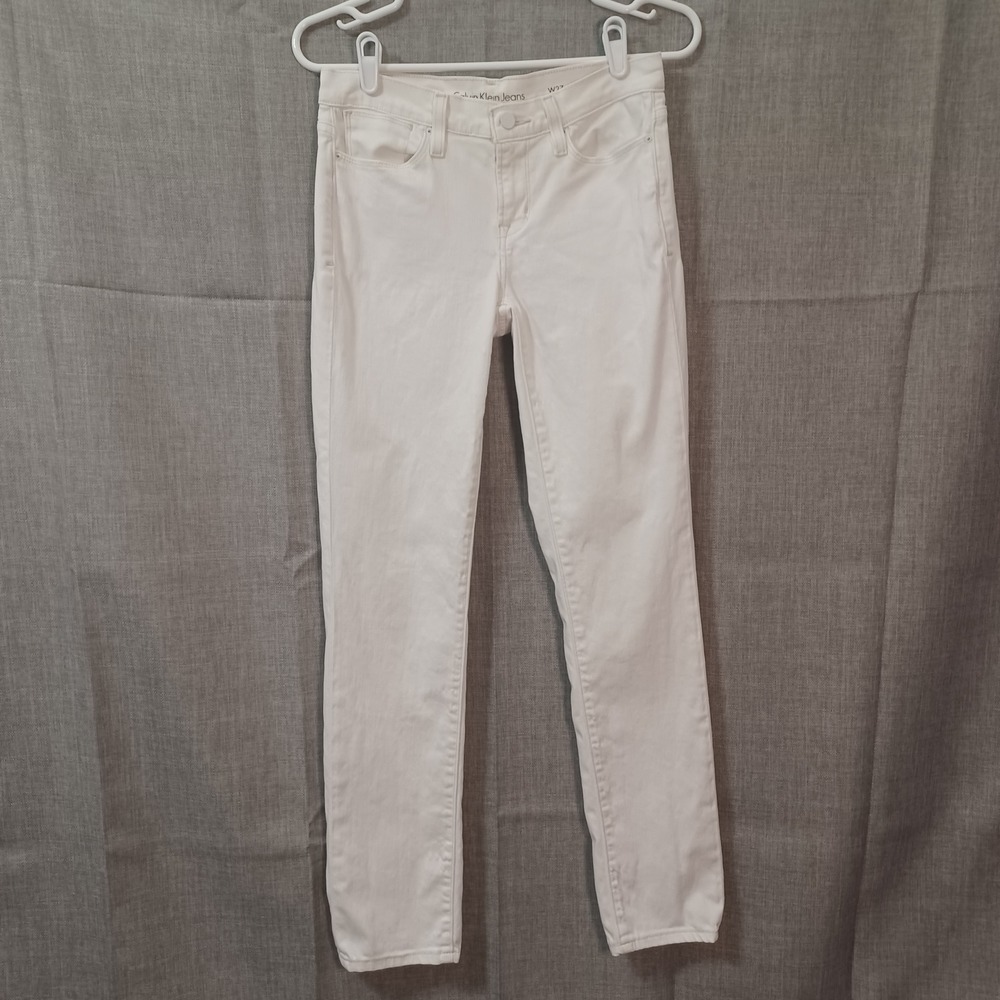 Calvin Klein Jeans Skinny Womens 27 White‎ Ultimate Skinny Stretch Denim Pants